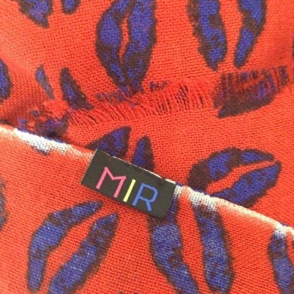 Mir scarf wrap red women wool cashmere - Picture 7 of 8